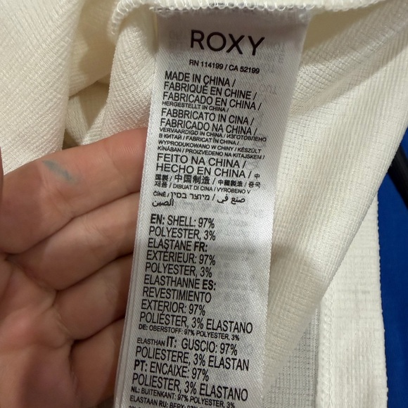 Roxy Cream Ribbed Tank Mini Dress - Picture 5 of 5